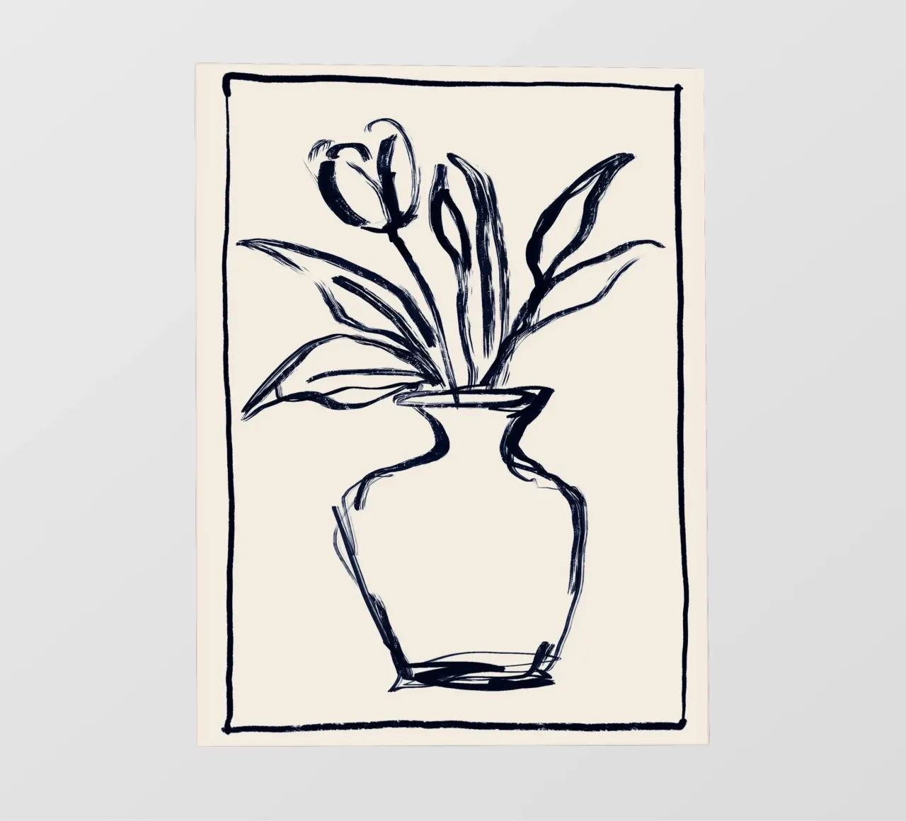 Fiore minimale in un vaso telo in pvc da ThingDesign