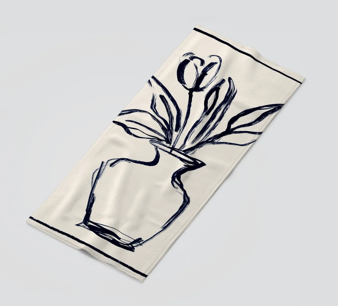 Fiore minimale in un vaso telo mare da ThingDesign