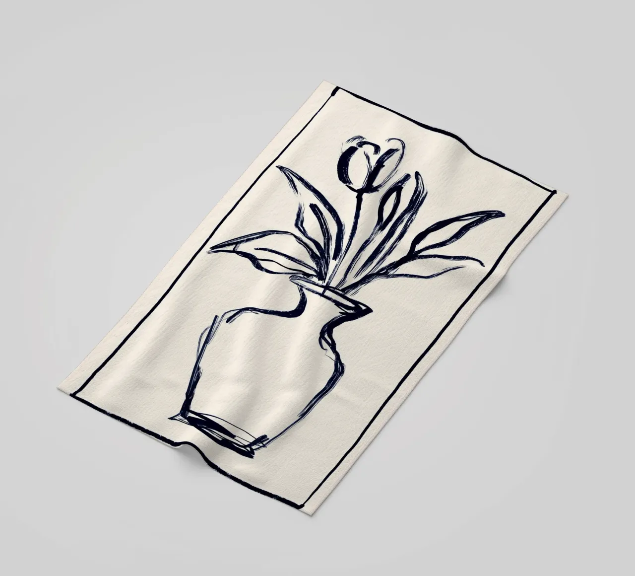 Fiore minimale in un vaso telo mare da ThingDesign