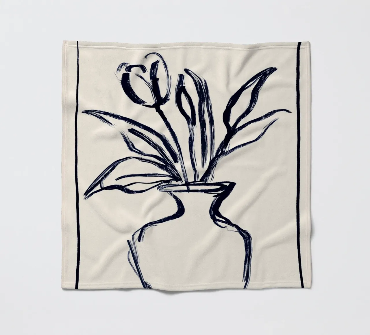 Fiore minimale in un vaso coperta in pile da ThingDesign