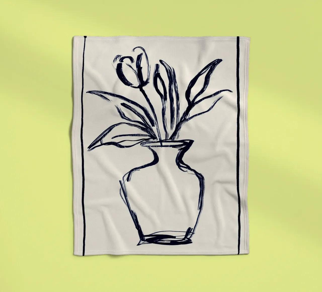 Fiore minimale in un vaso coperta in pile da ThingDesign