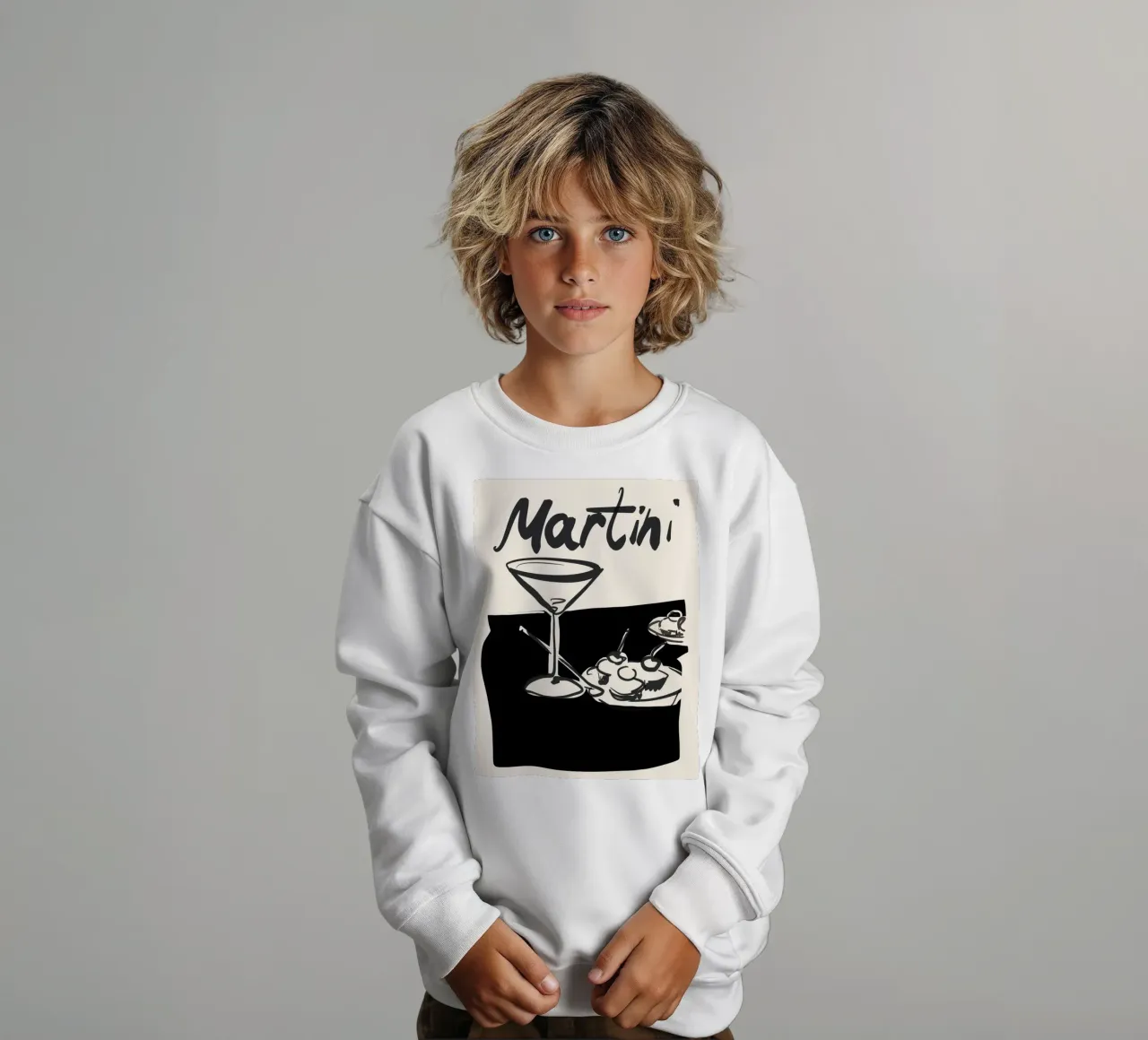 Martini felpa bambino da ThingDesign