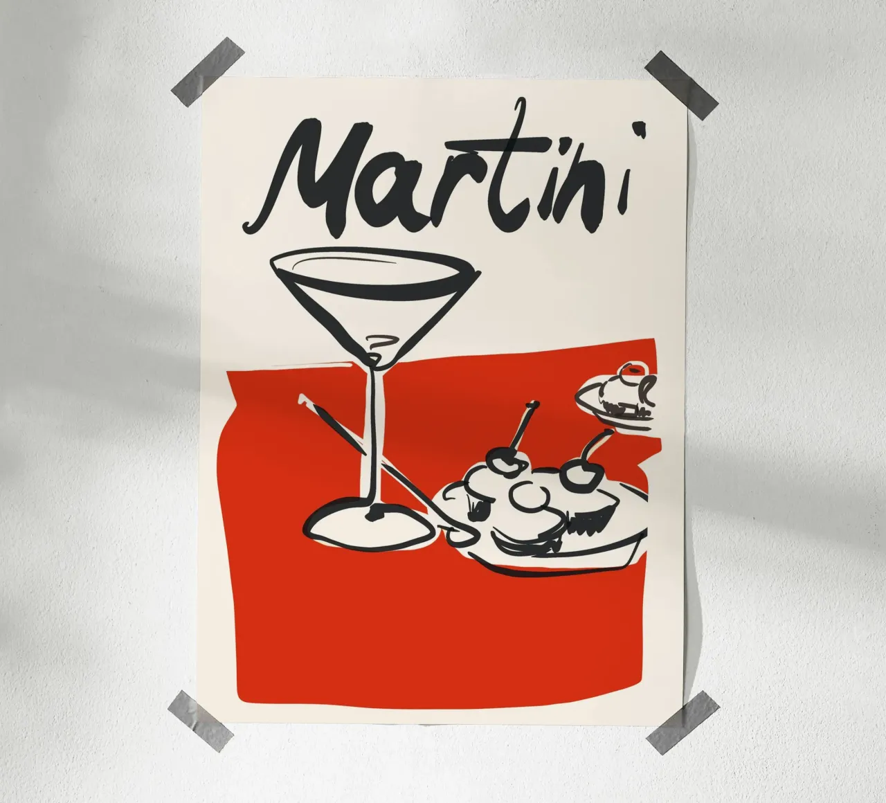 Martini 3 poster con telaio in alluminio da ThingDesign