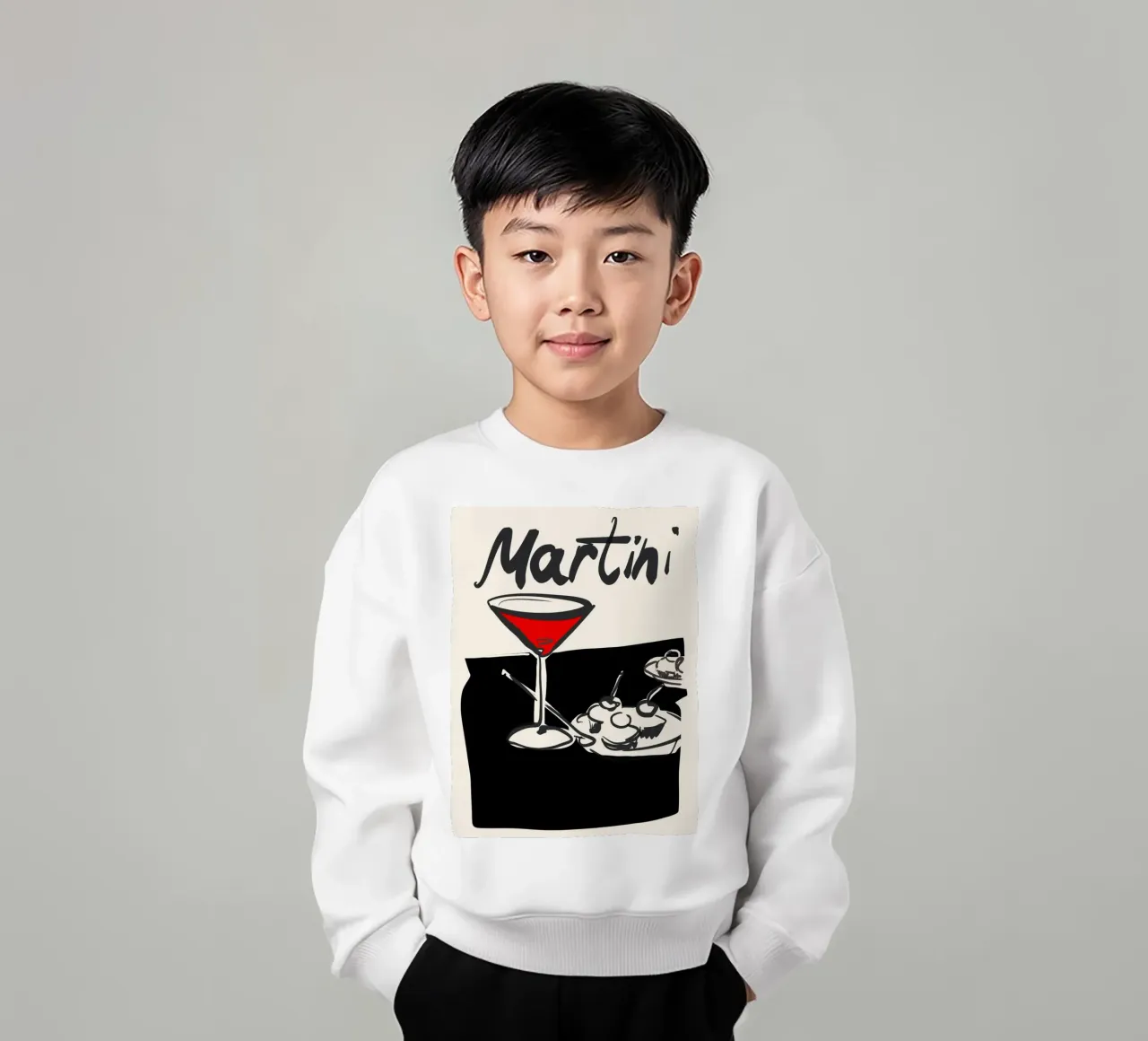 Martini 5 felpa bambino da ThingDesign