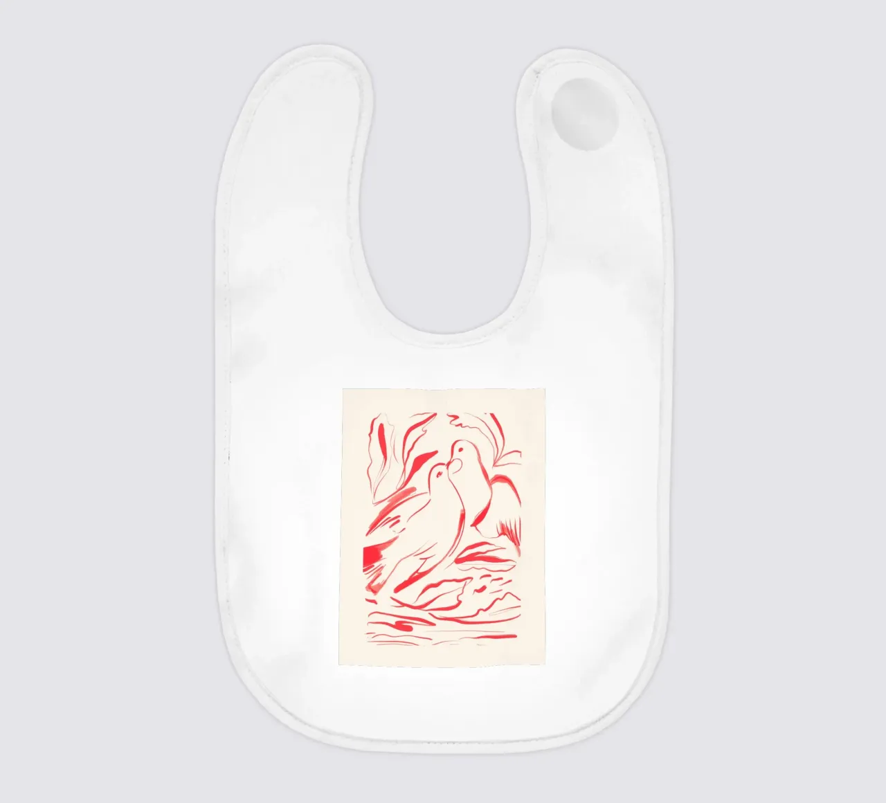 Uccelli minimalisti 2 bavaglino da ThingDesign