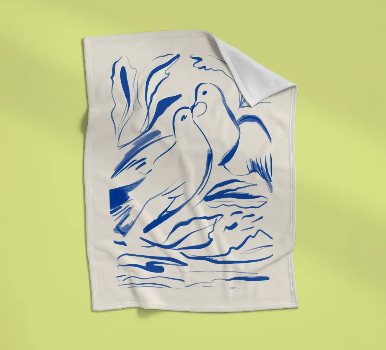 Minimalist Birds 3 fleece blanket by ThingDesign