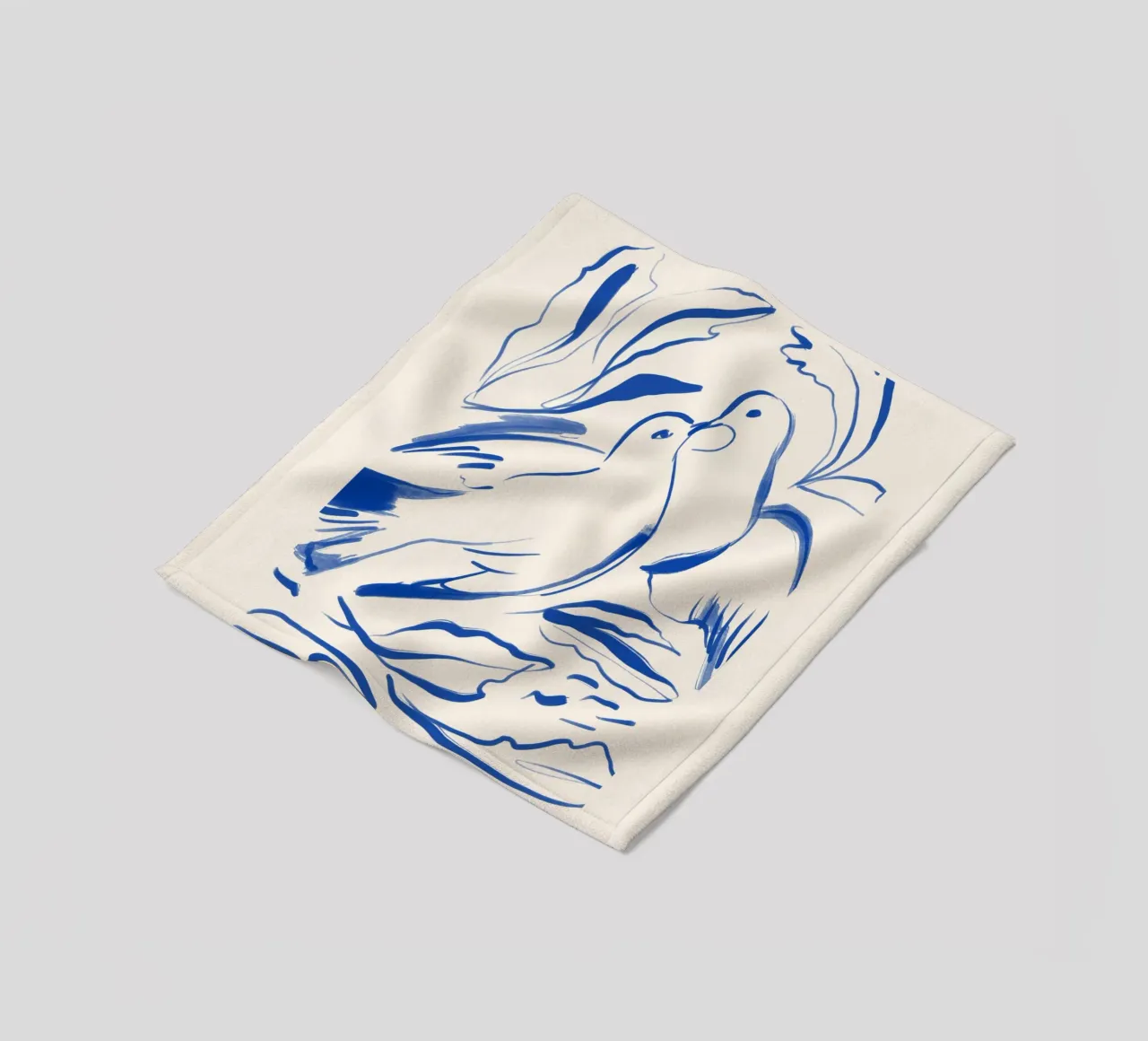 Minimalist Birds 3 fleece blanket by ThingDesign