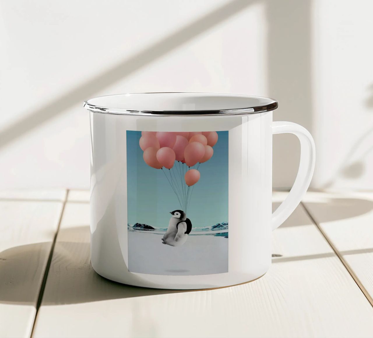 Penguin tazza in smalto da Lemon-apes