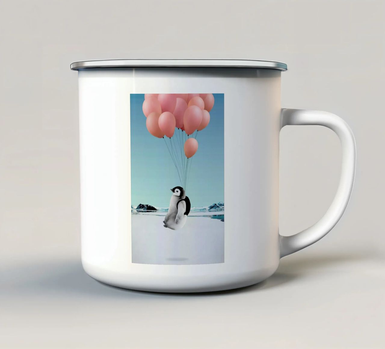 Penguin tazza in smalto da Lemon-apes