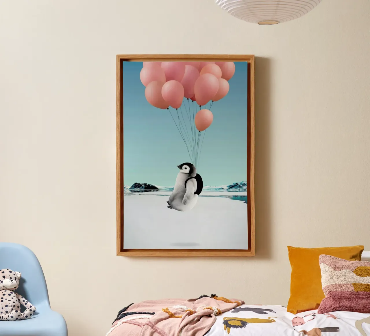 Penguin canvas met Baklijst van Lemon-apes