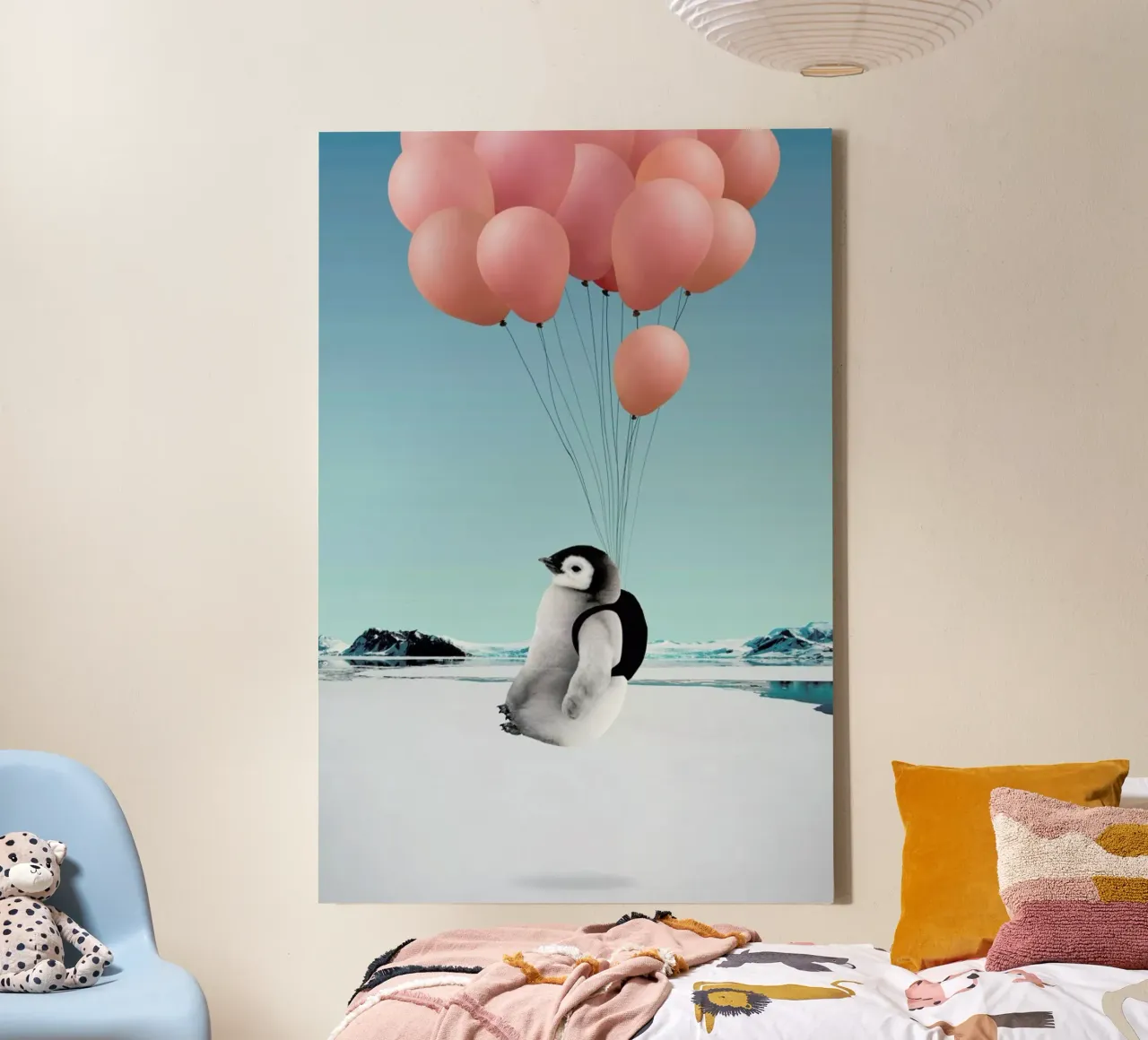 Penguin canvas met Baklijst van Lemon-apes