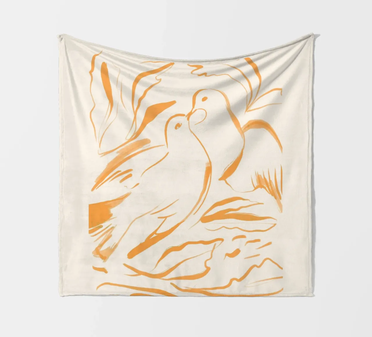 Minimalist Birds 4 fleece blanket by ThingDesign
