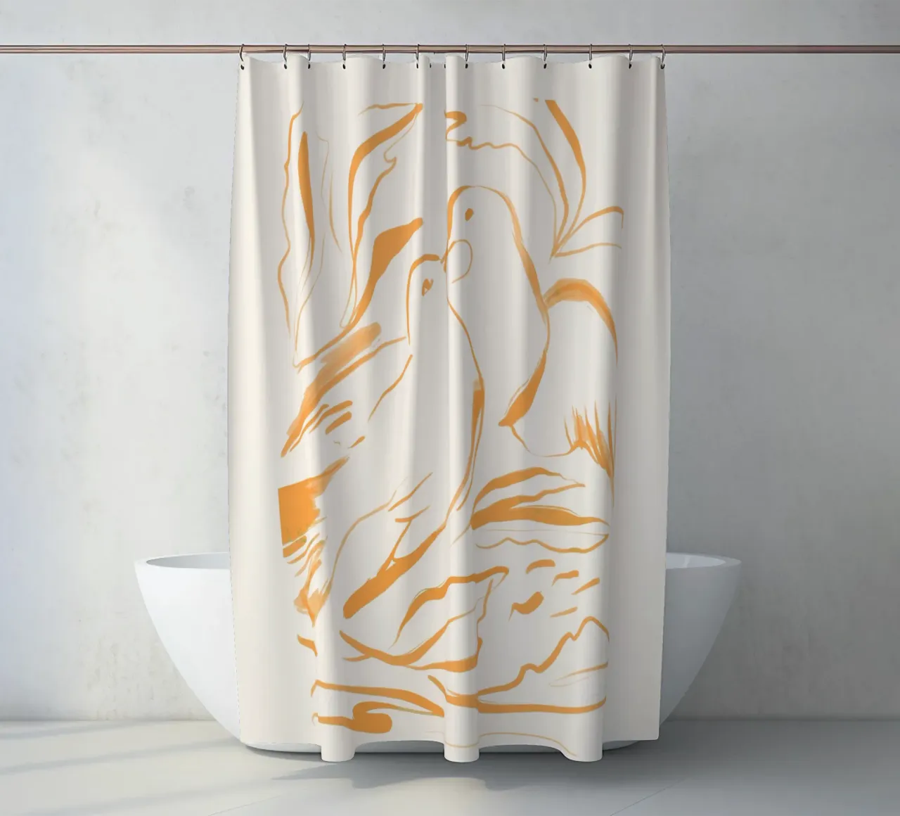 Minimalist Birds 4 shower curtain by ThingDesign