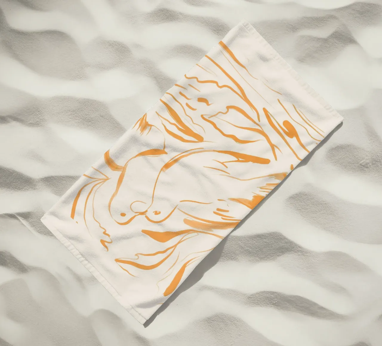 Minimalist Birds 4 beach towel by ThingDesign