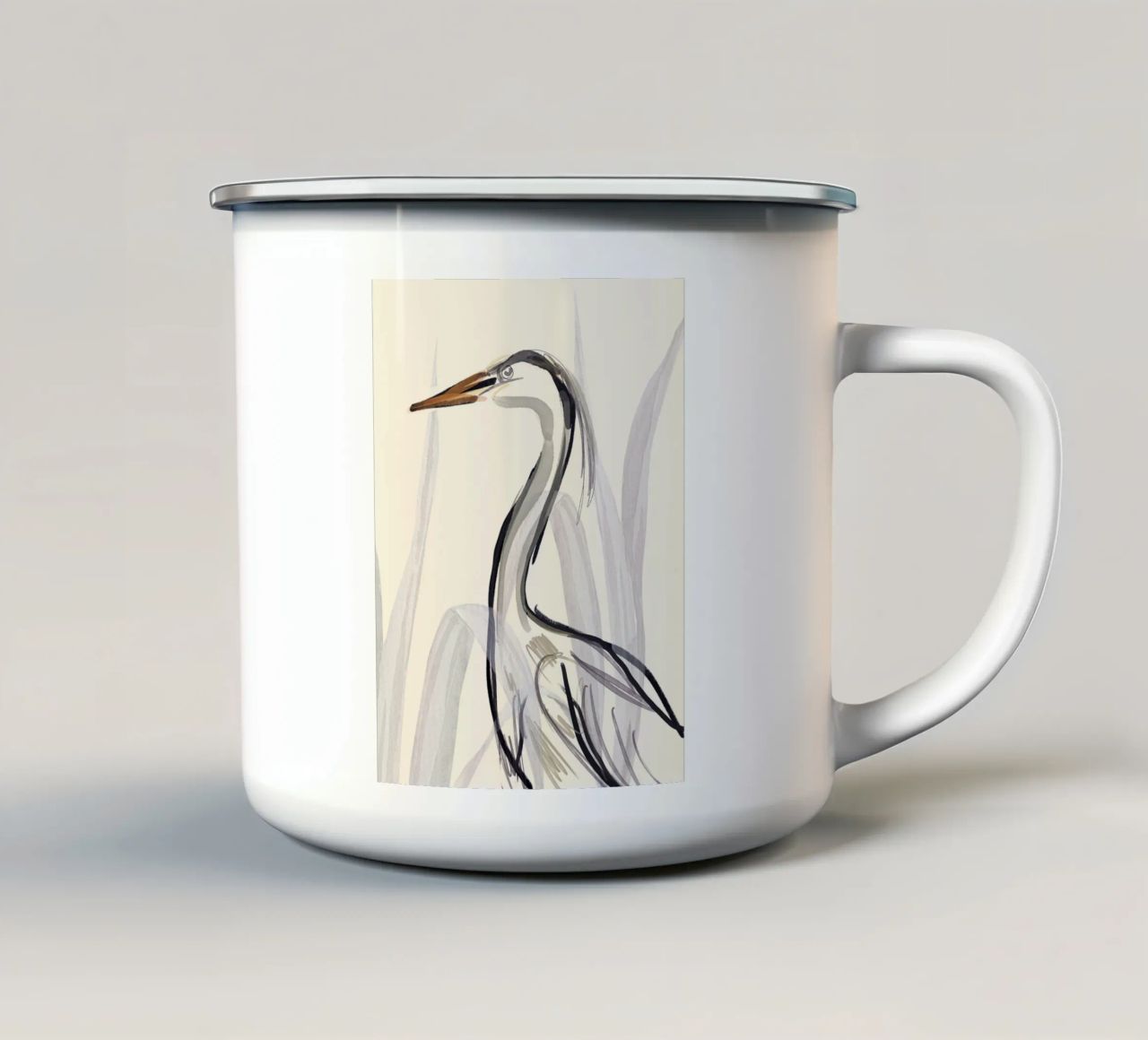 Uccello minimalista 3 tazza in smalto da ThingDesign