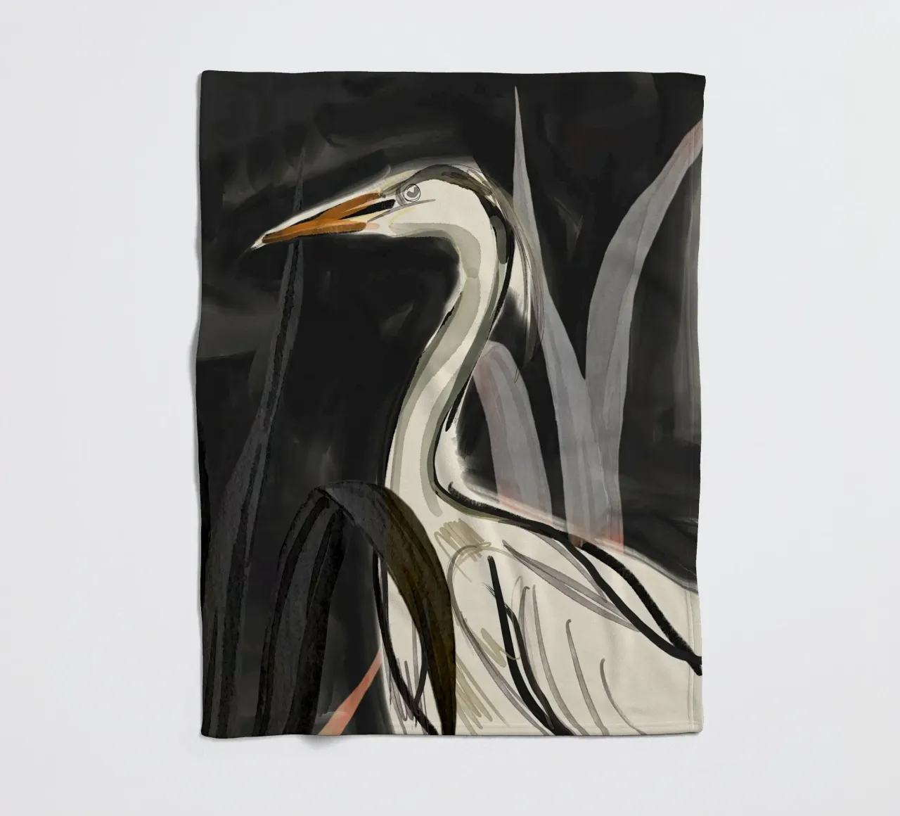Minimalist Bird 2 fleece blanket by ThingDesign