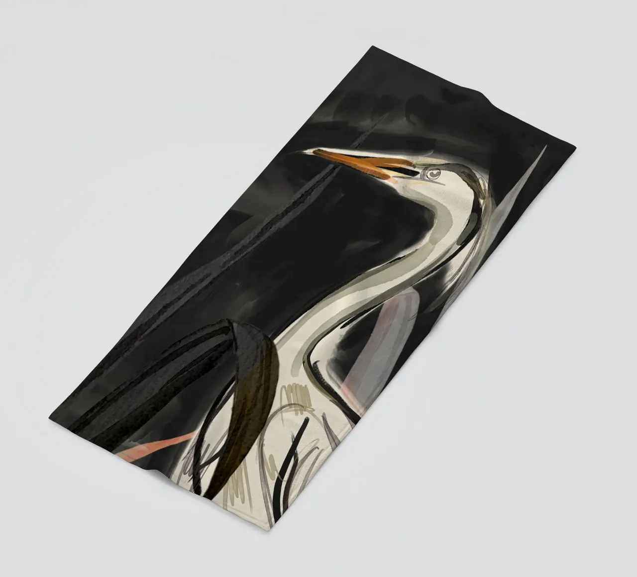 Minimalistischer Vogel 2 Strandtuch von ThingDesign