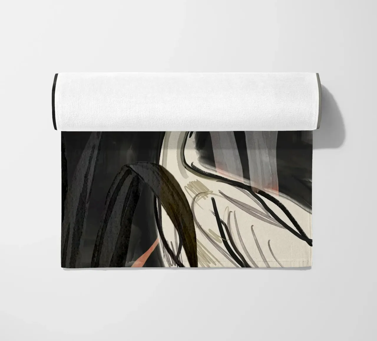 Minimalistischer Vogel 2 Strandtuch von ThingDesign