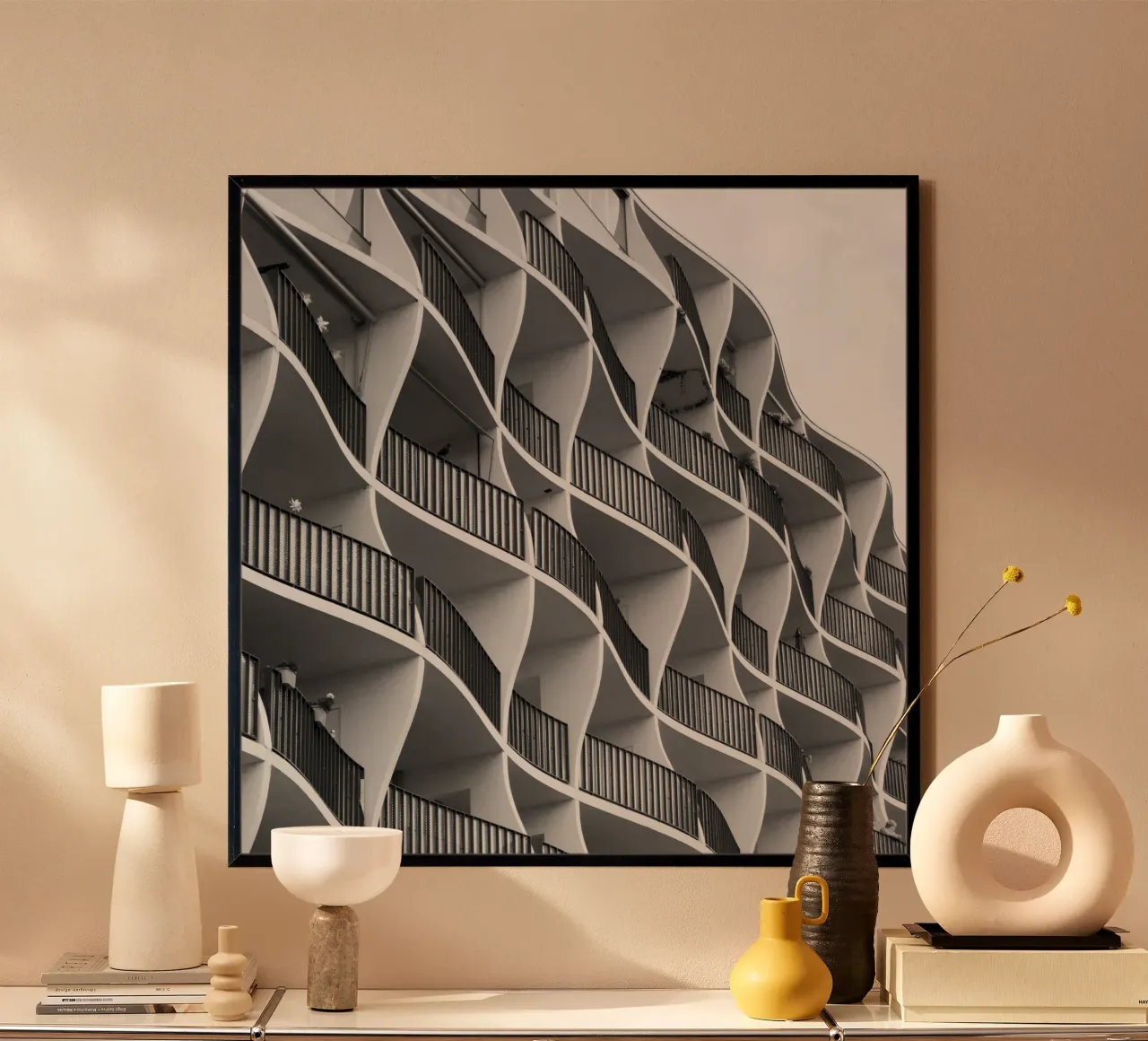 Edificio a onde a Magdeburgo poster da corvinamedia.design