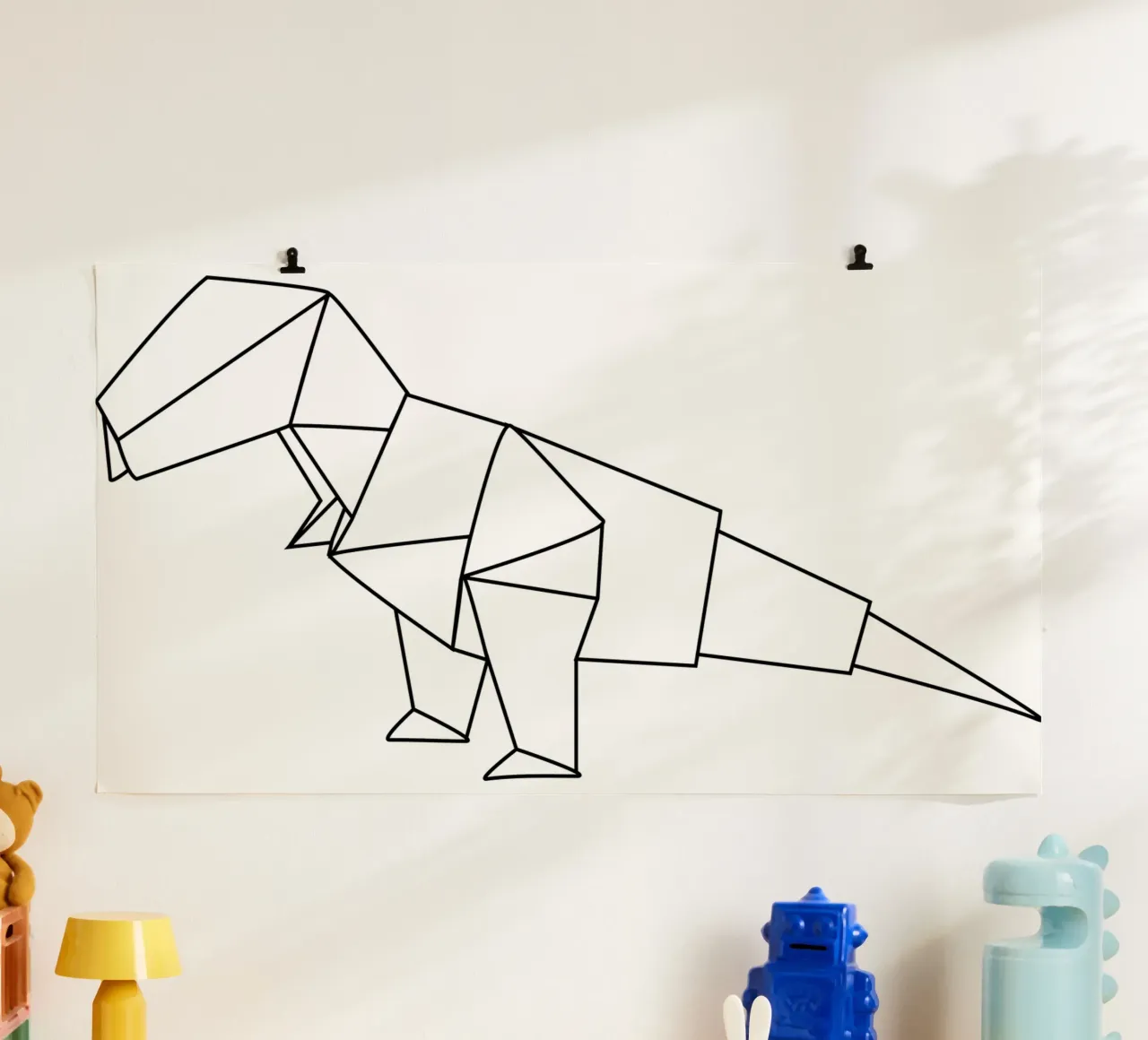 Origami di T-Rex poster da corvinamedia.design