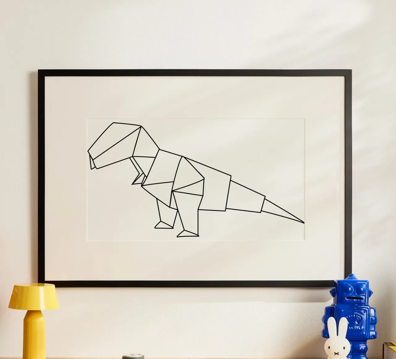 Origami di T-Rex poster da corvinamedia.design