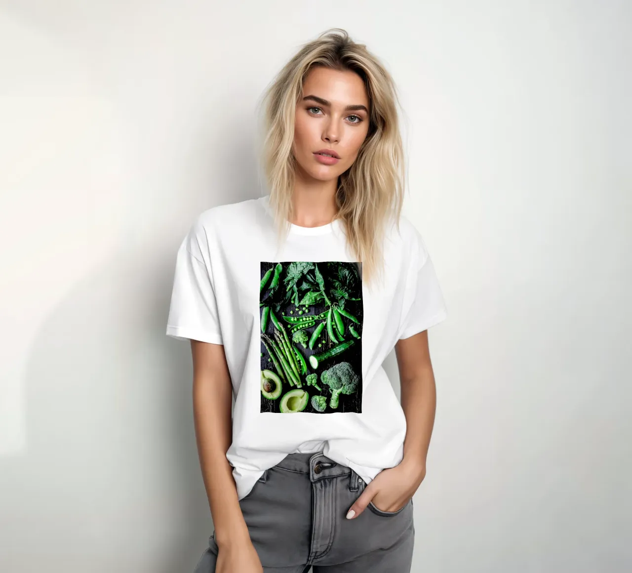 Grünes Gemüse t-shirt da Eat this
