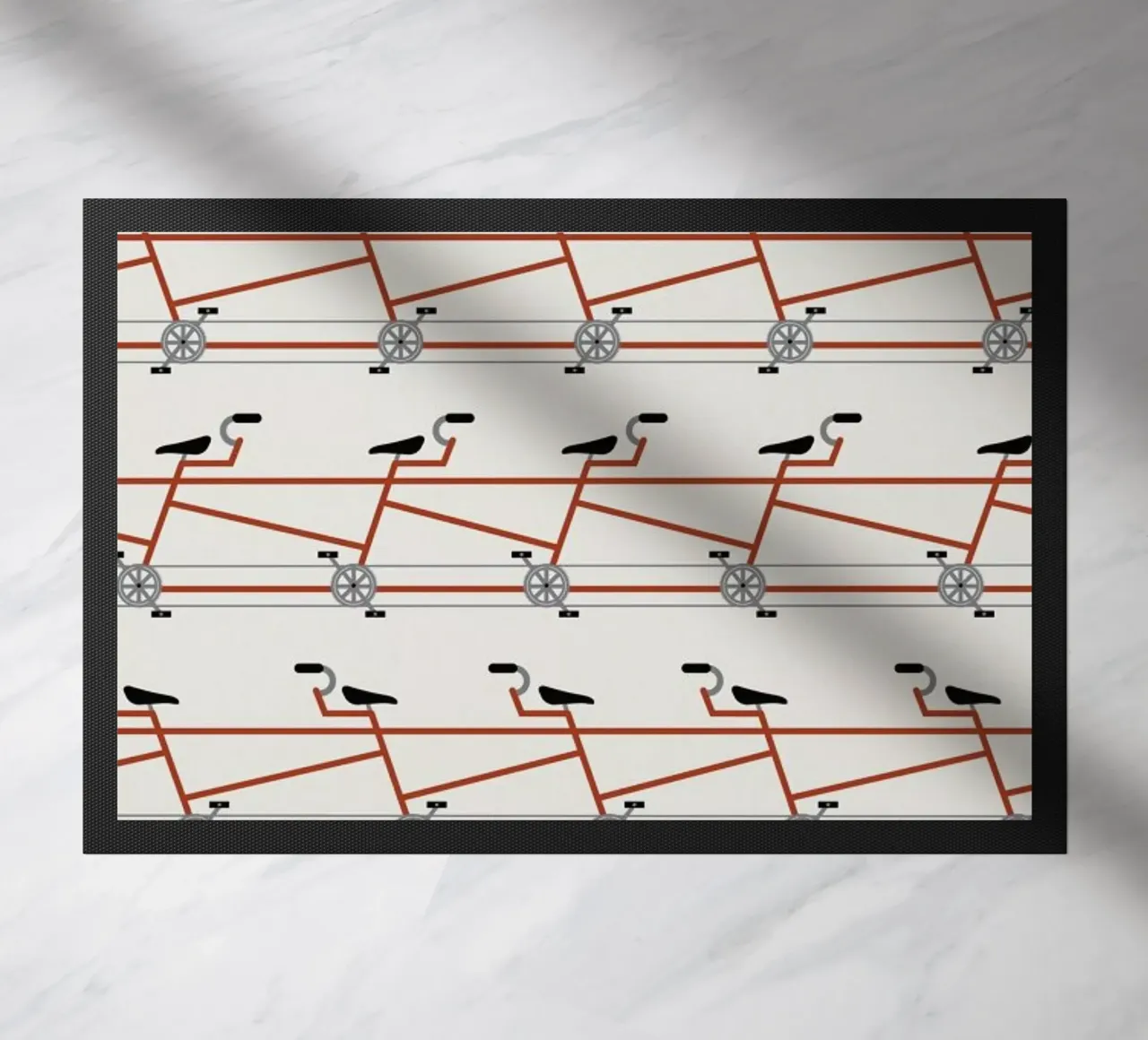 Stretched Out Tandem doormat by Davies Babies