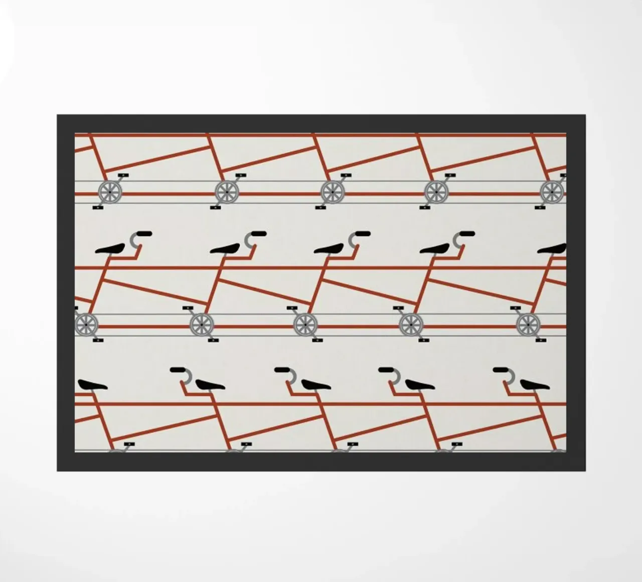Stretched Out Tandem doormat by Davies Babies