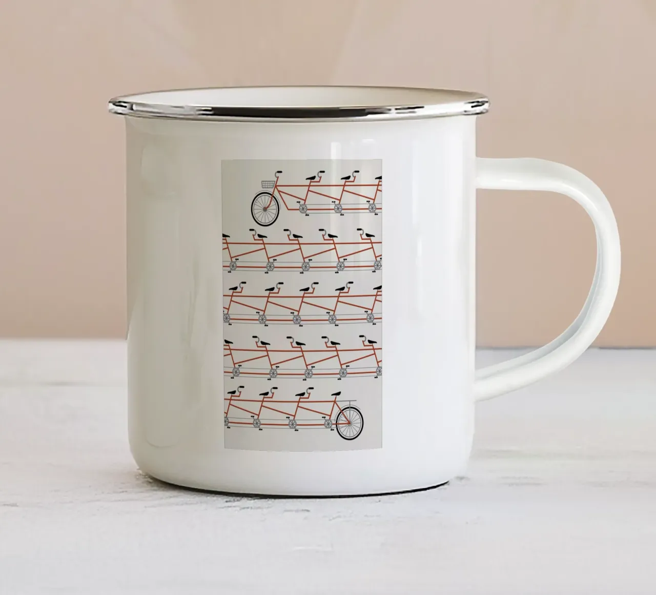 Stretched Out Tandem tazza in smalto da Davies Babies