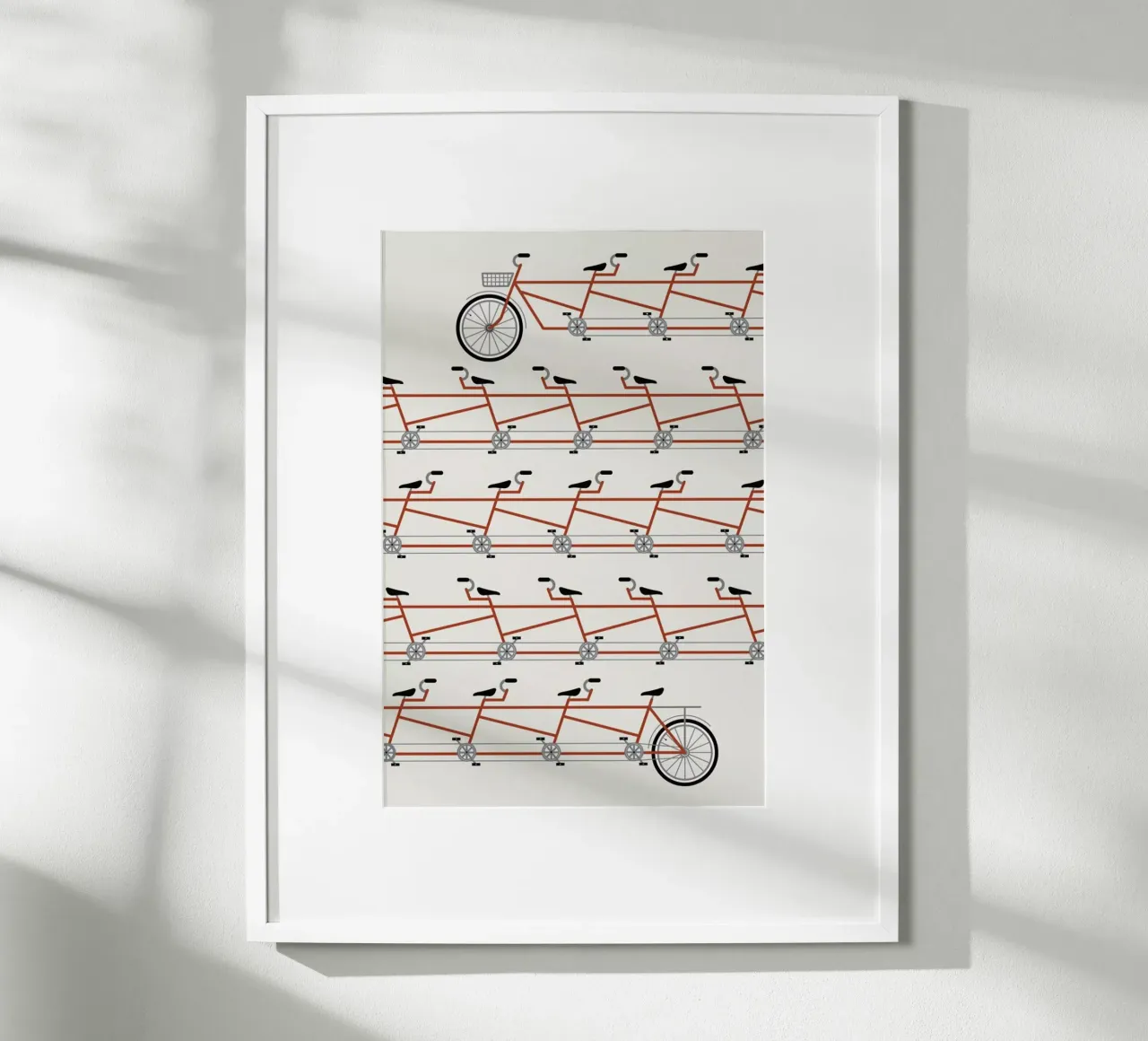 Stretched Out Tandem poster con telaio in plastica da Davies Babies