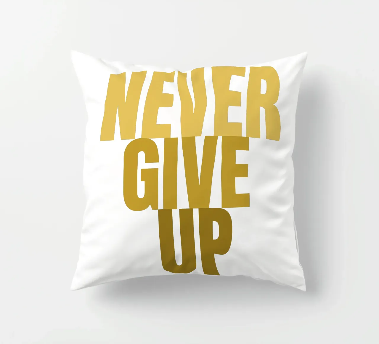 NEVER GIVE UP cuscino da Happy 😃 Art 🎨 by Christine Schnoell