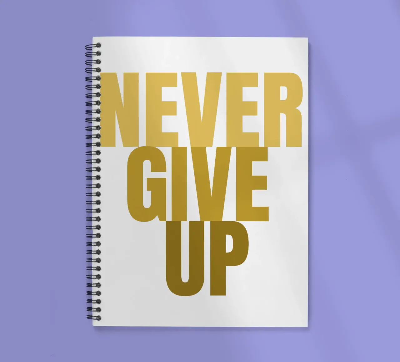 NEVER GIVE UP spiral notebook by Happy 😃 Art 🎨 by Christine Schnoell