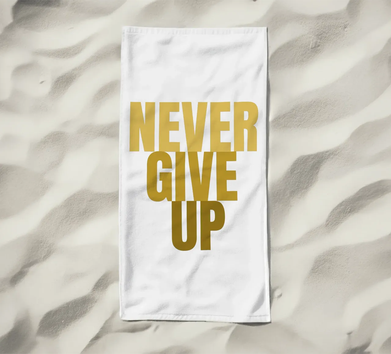 NEVER GIVE UP telo mare da Happy 😃 Art 🎨 by Christine Schnoell