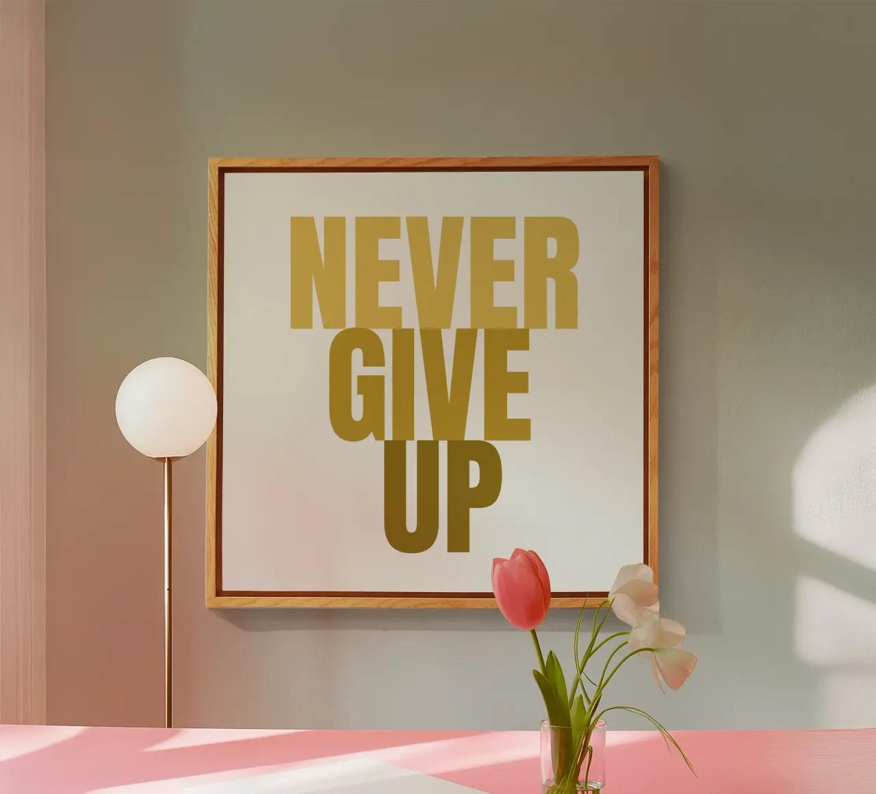 NEVER GIVE UP plexiglass da Happy 😃 Art 🎨 by Christine Schnoell