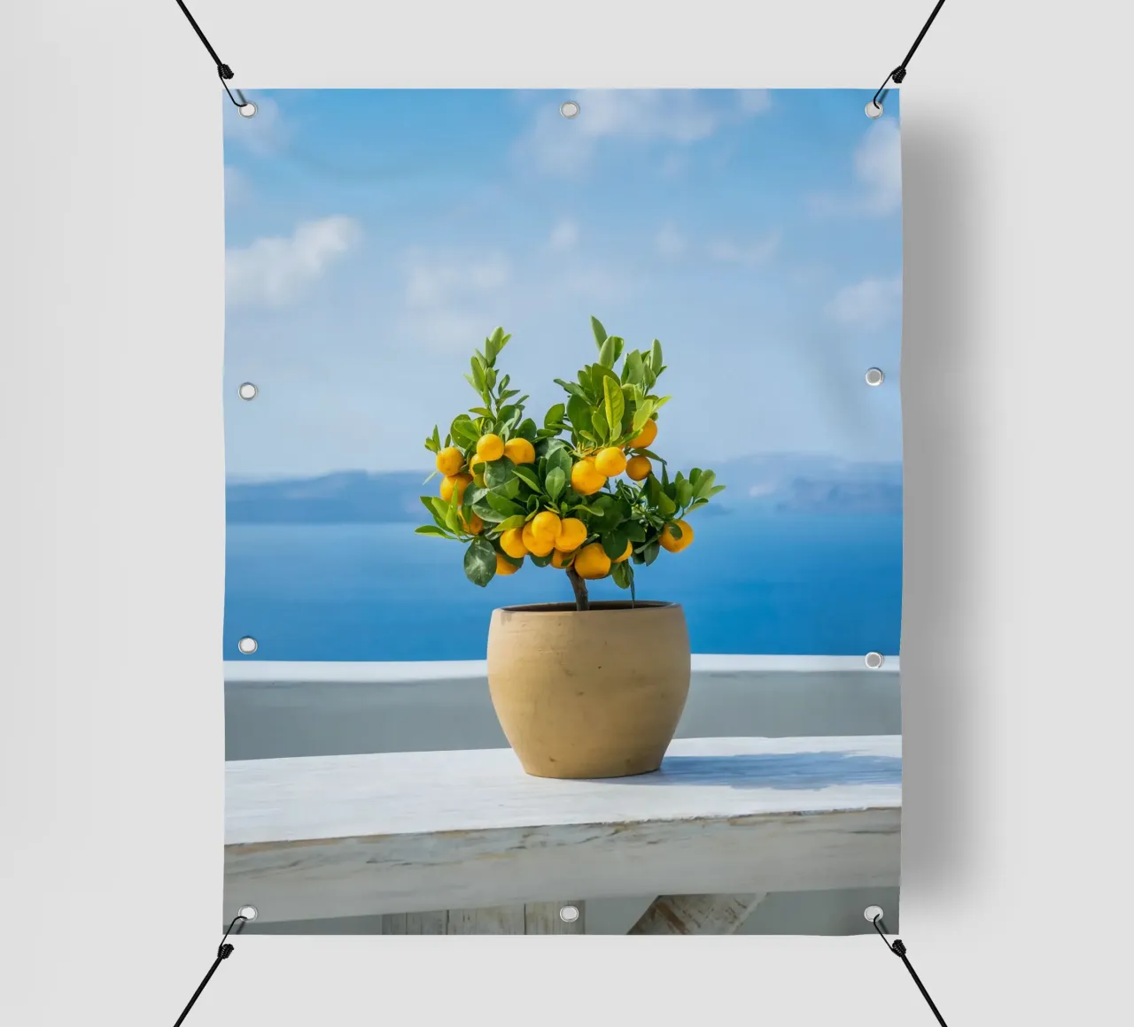 Lemon Tree, Greece, Greek Islands Poster, Lemon Print Decor pvc cover by TheTravelClub