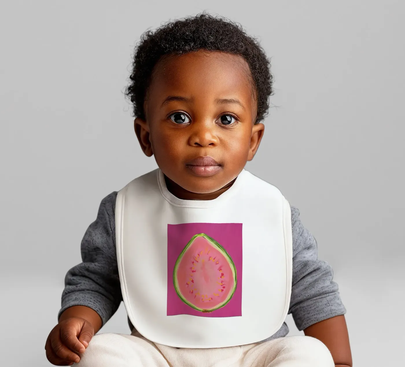 Guava baby bib by tainah negreiros