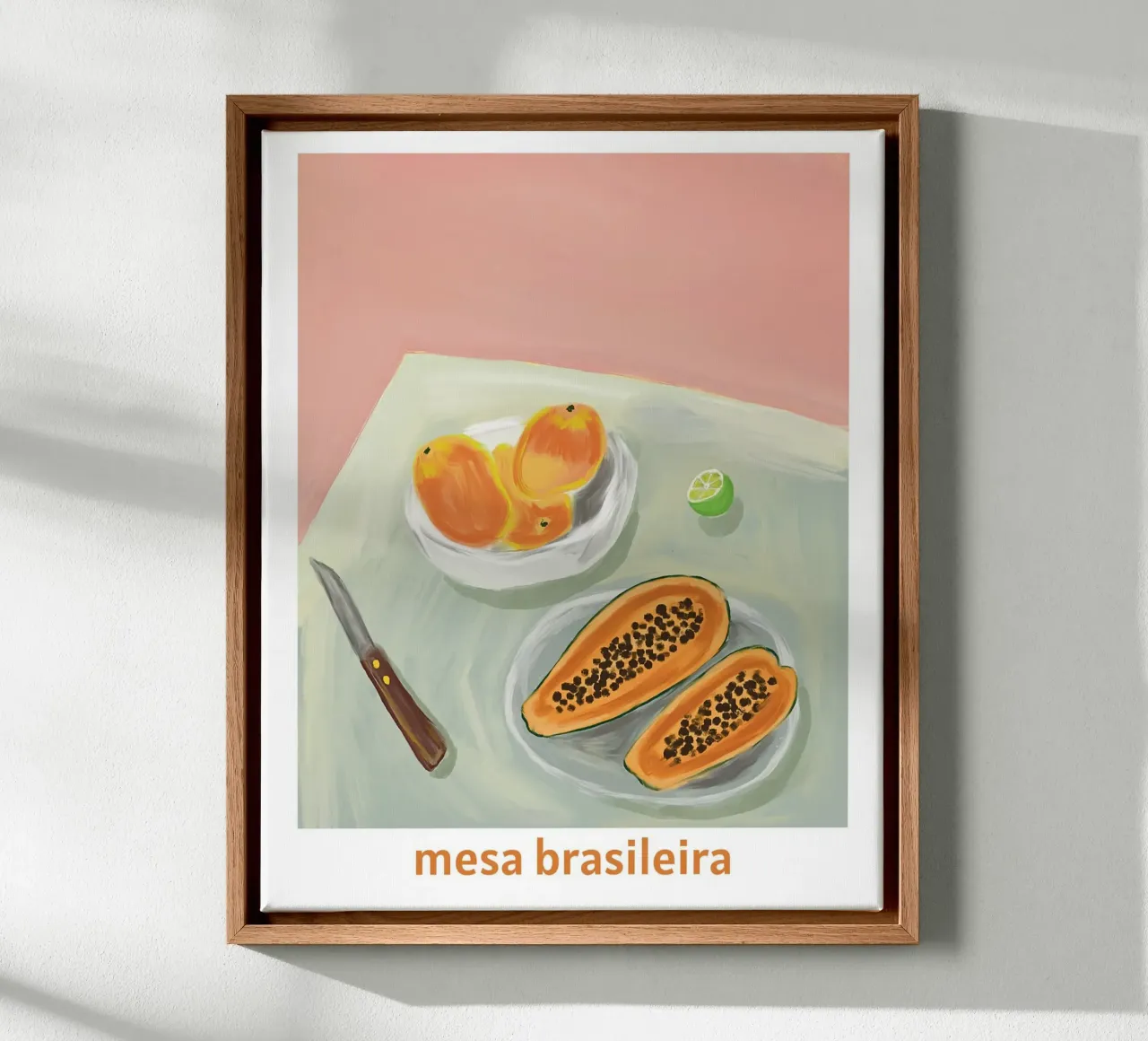 Un tavolo brasiliano tela con Cornice a cassetta da tainah negreiros