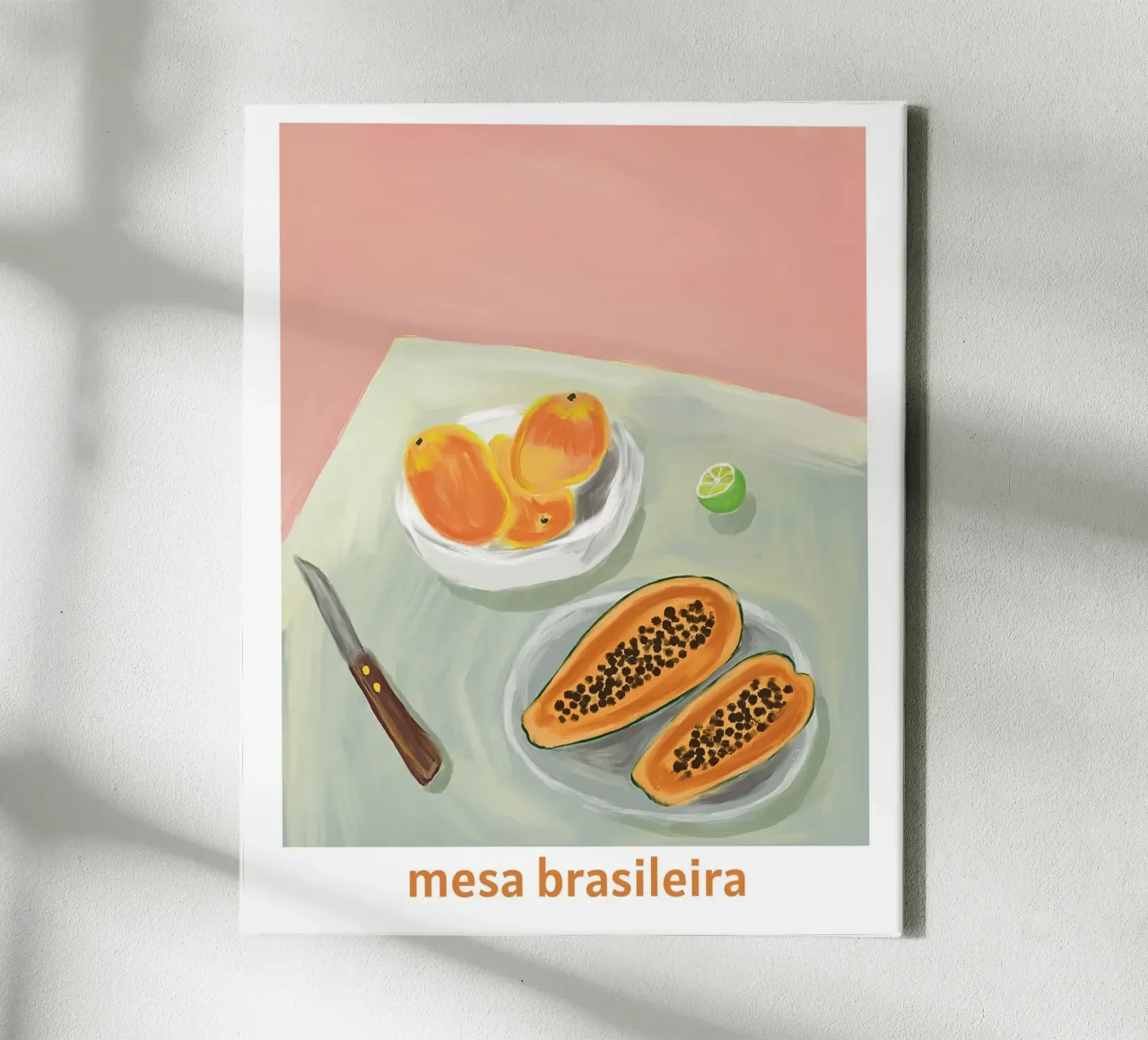 Un tavolo brasiliano tela con Cornice a cassetta da tainah negreiros