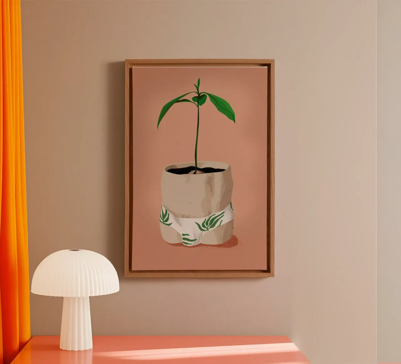 Avocado Slip tela con Cornice a cassetta da Julia Marquardt-Lott