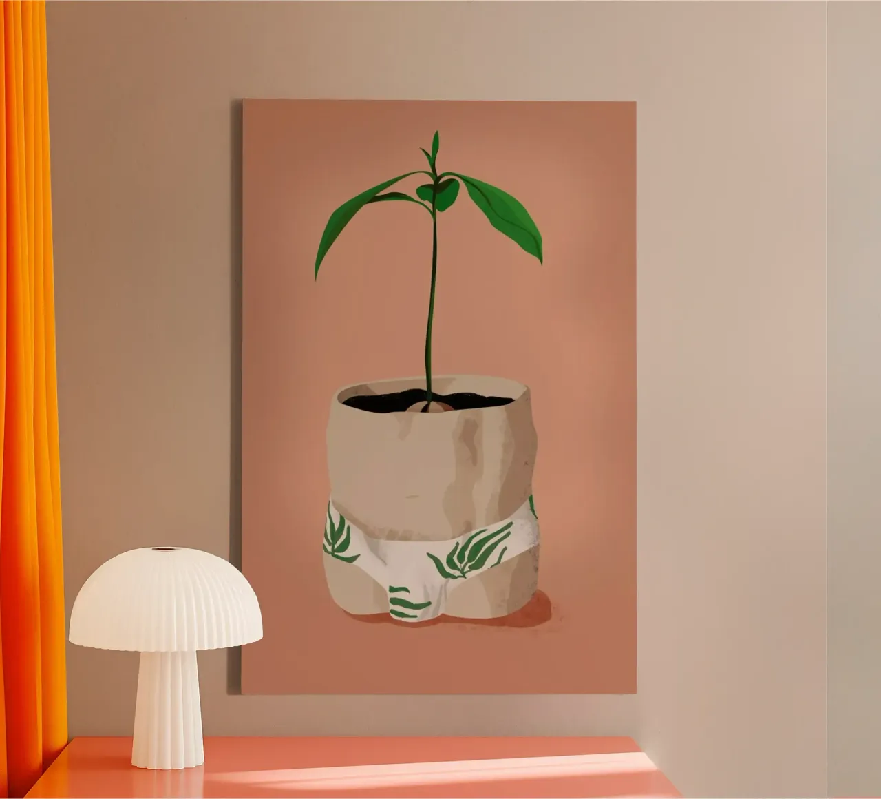 Avocado Slip tela con Cornice a cassetta da Julia Marquardt-Lott