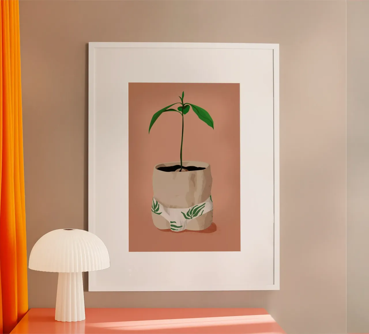 Avocado Slip poster con telaio in legno da Julia Marquardt-Lott
