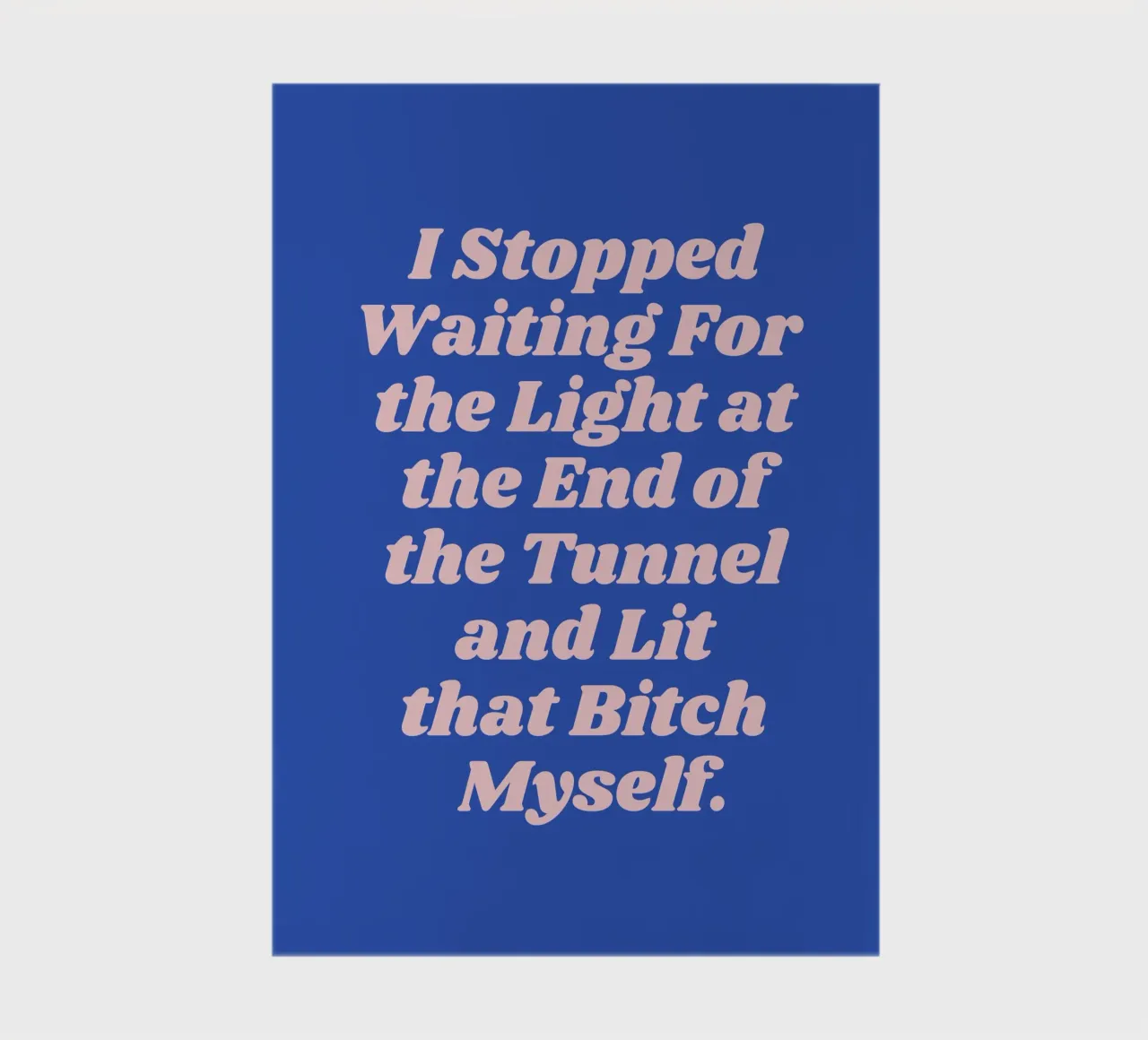 I stopped waiting for the light at the end quote (Blue Tone) notebook by Paigaam Studio