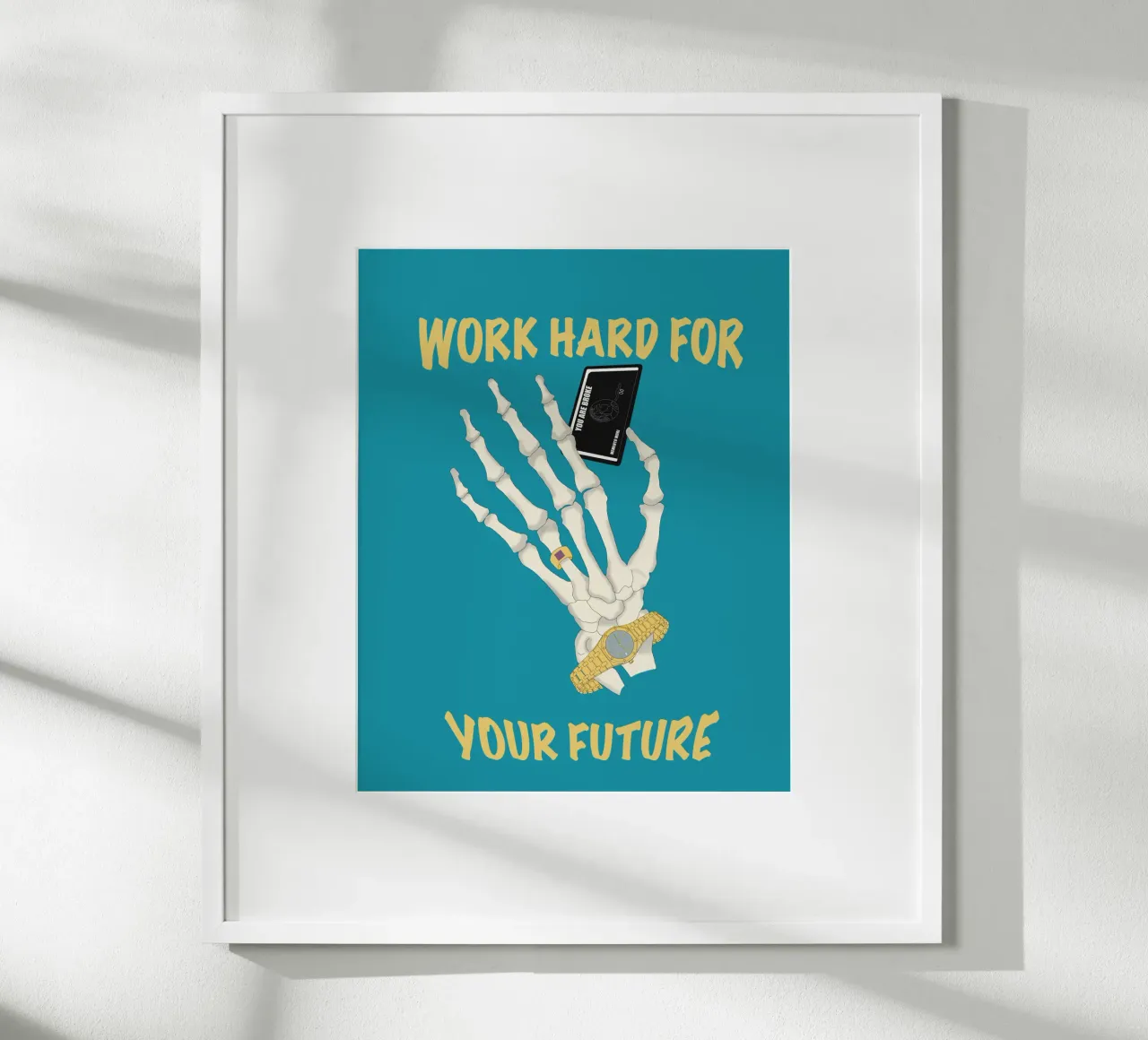 Lavorate sodo per il vostro futuro poster con telaio in alluminio da pronzo