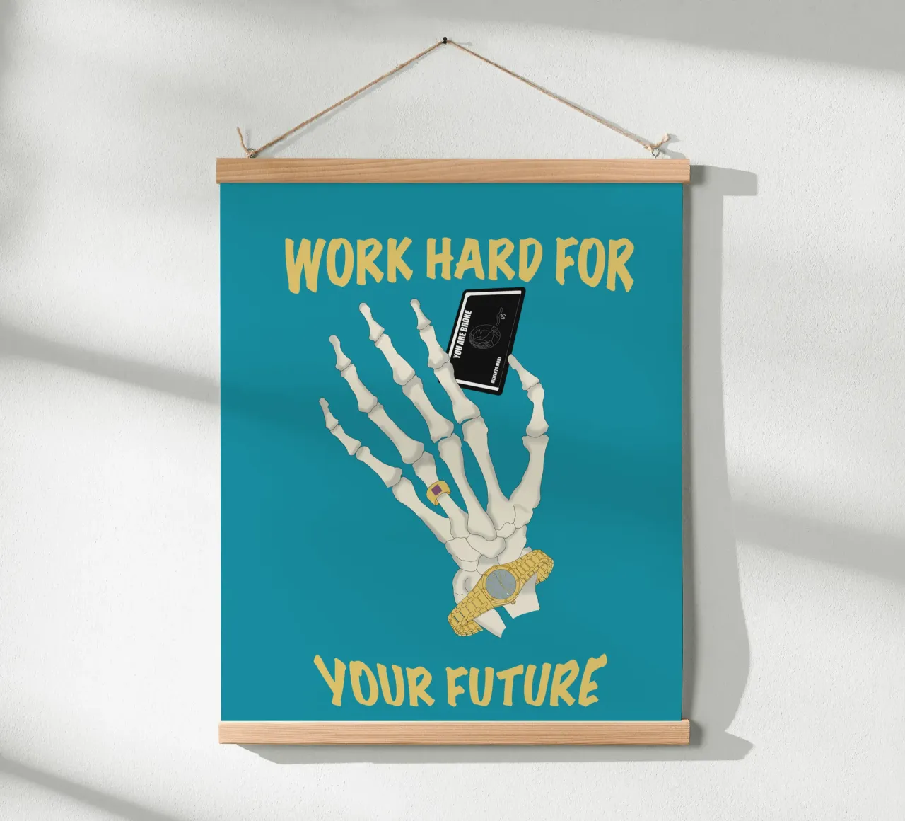 Lavorate sodo per il vostro futuro poster con telaio in alluminio da pronzo