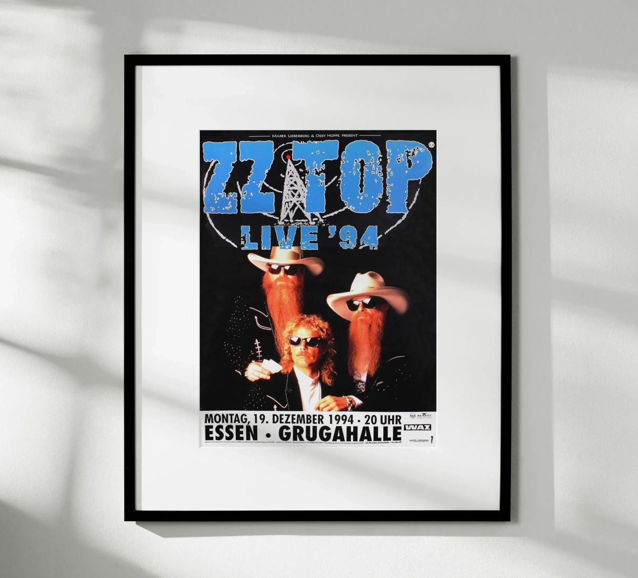 ZZ Top Live 1994 Poster In Essen @ Grugahalle Germany poster de SoundStudio