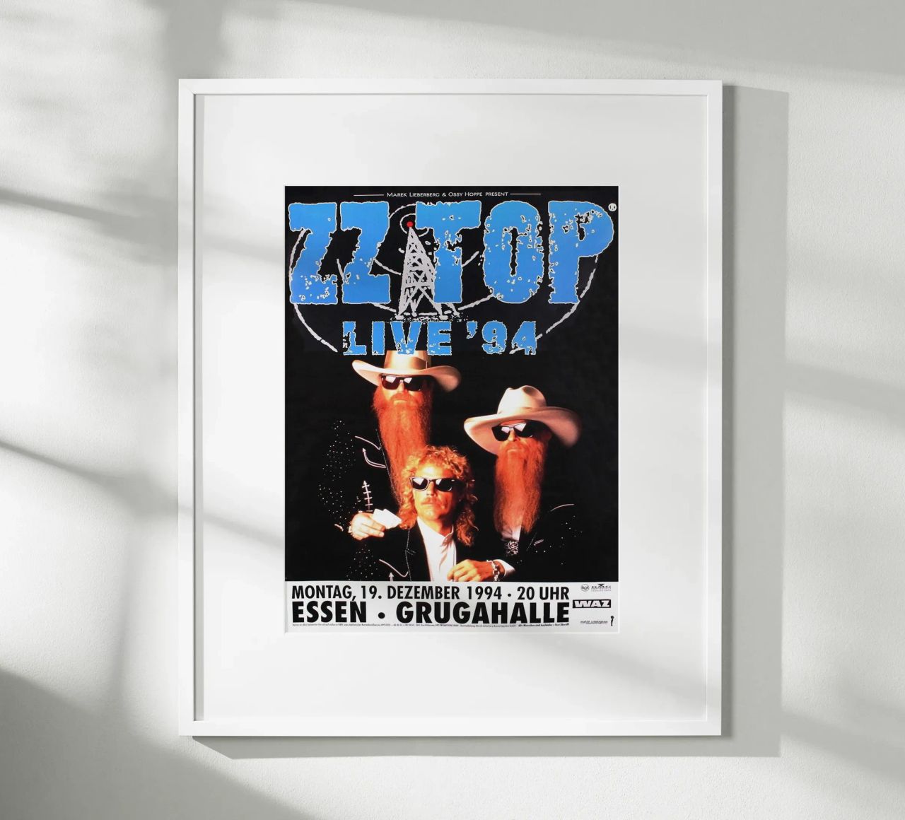 ZZ Top Live 1994 Poster In Essen @ Grugahalle Germany poster de SoundStudio