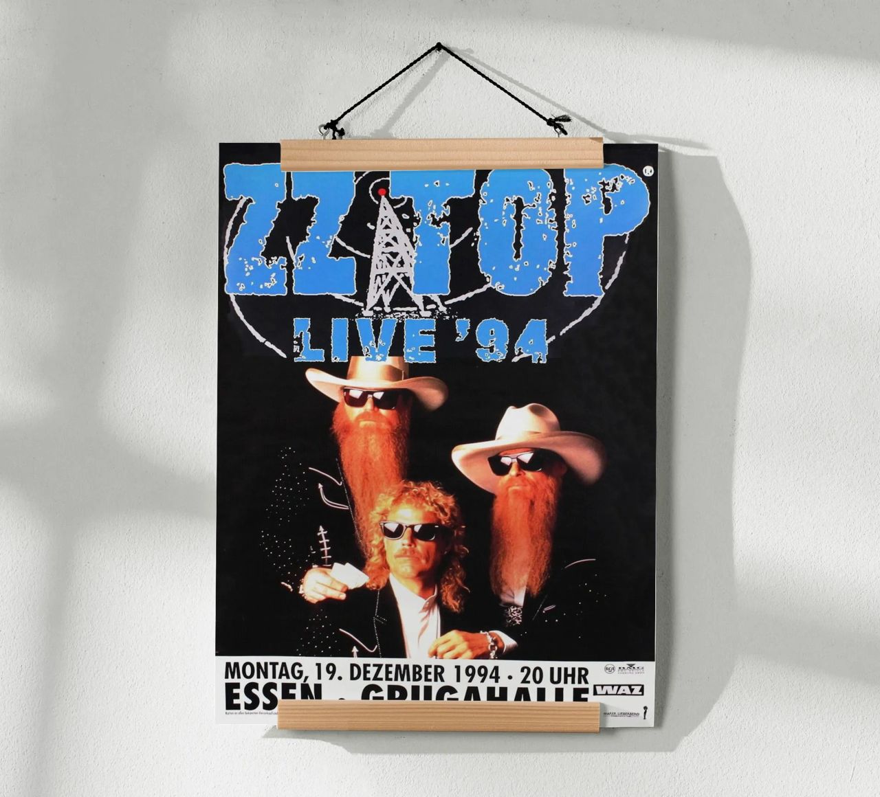 ZZ Top Live 1994 Poster In Essen @ Grugahalle Germany poster de SoundStudio