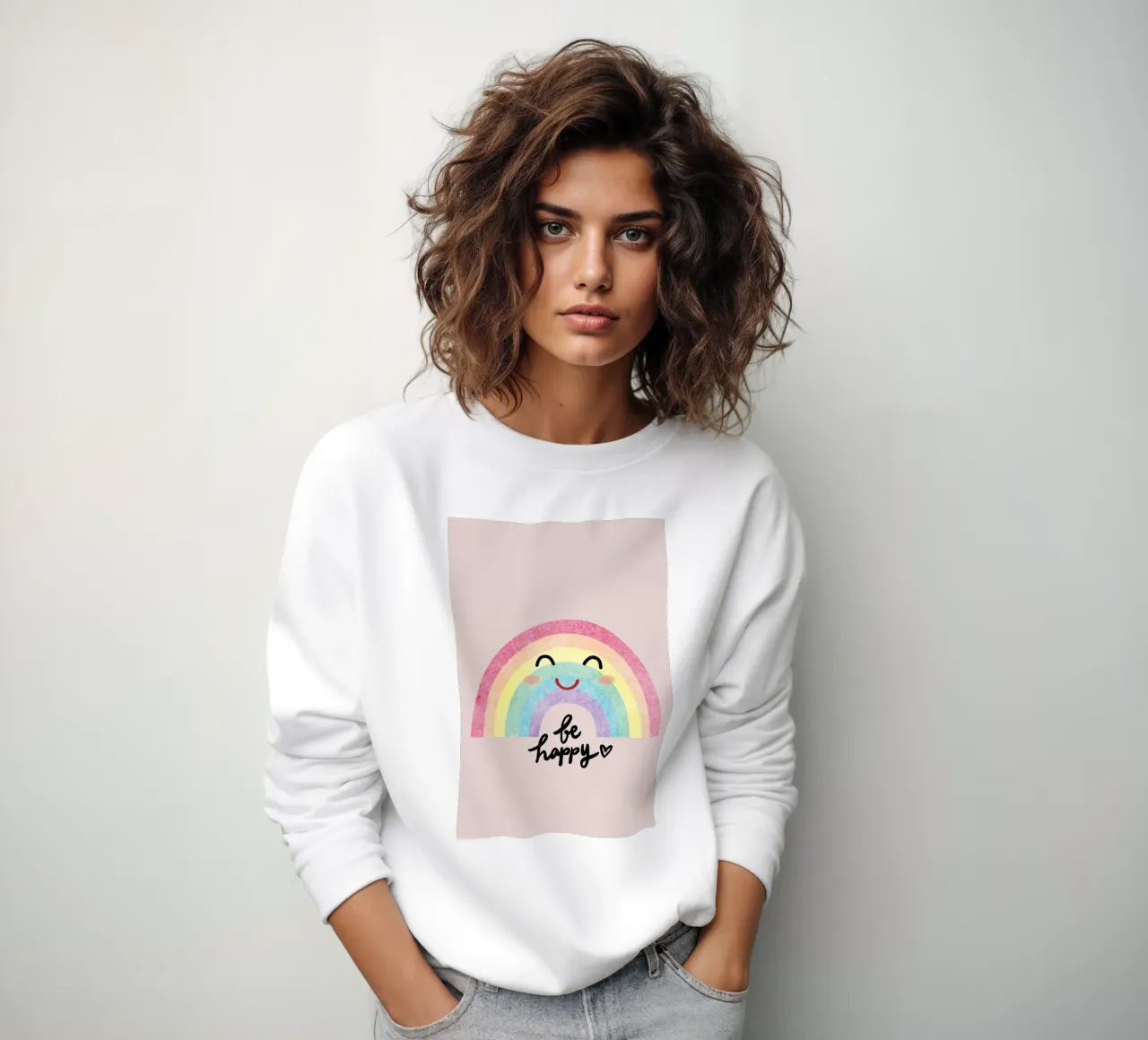 be happy felpa da AESTHETIC VIBES by Isabel