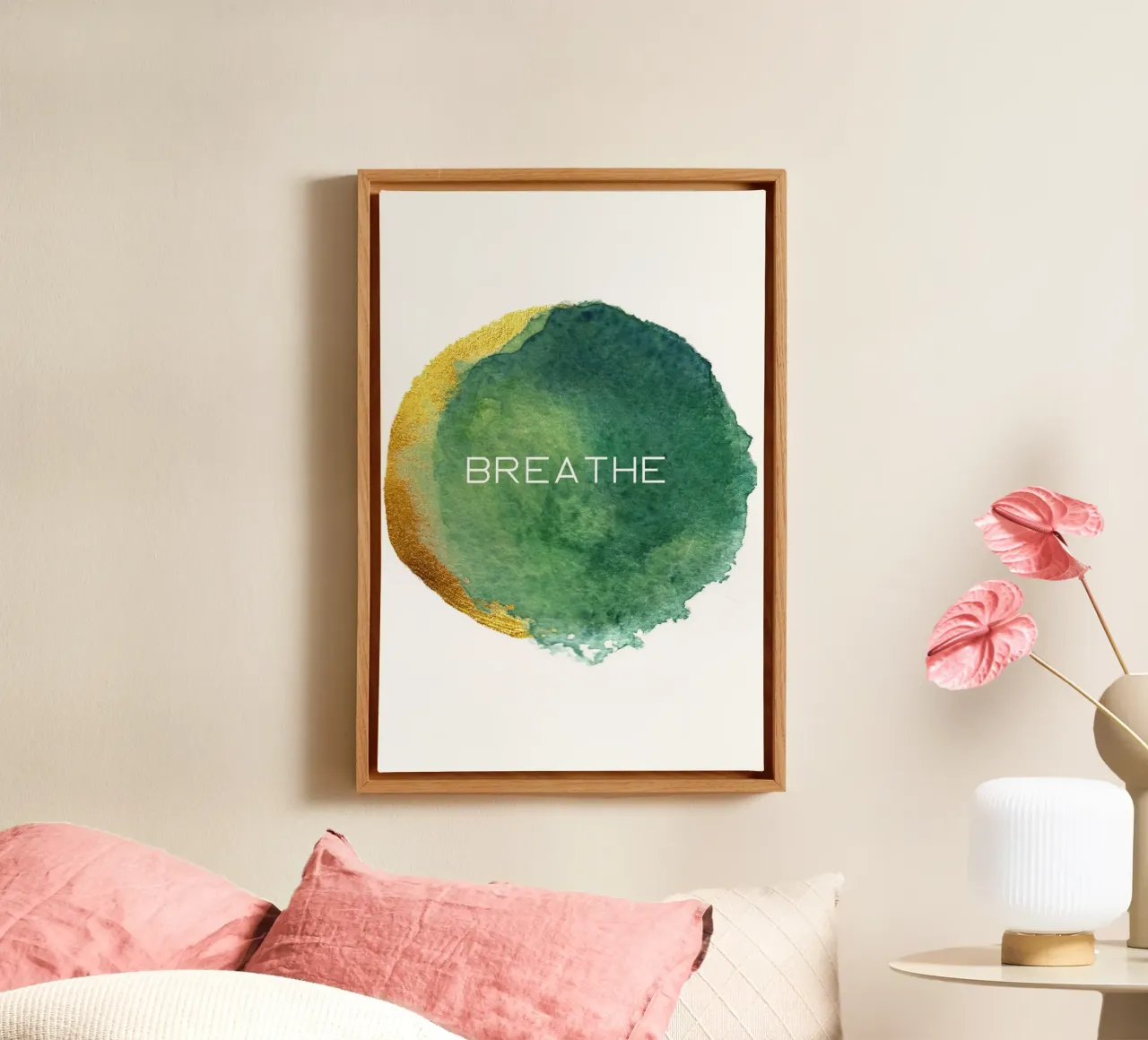 Breathe tela con Cornice a cassetta da AESTHETIC VIBES by Isabel