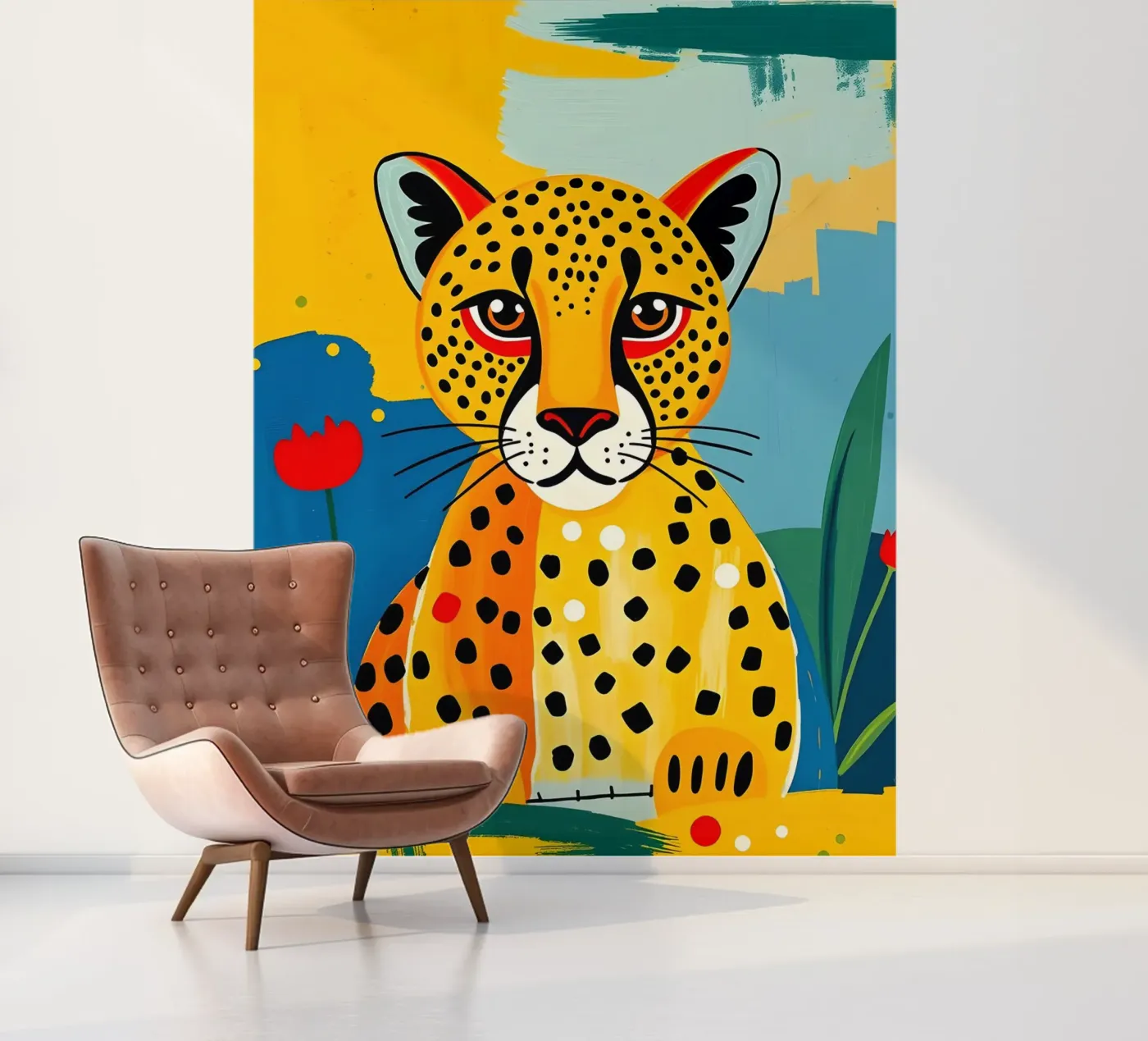 CHEETAH fotobehang van ARTOMATIC